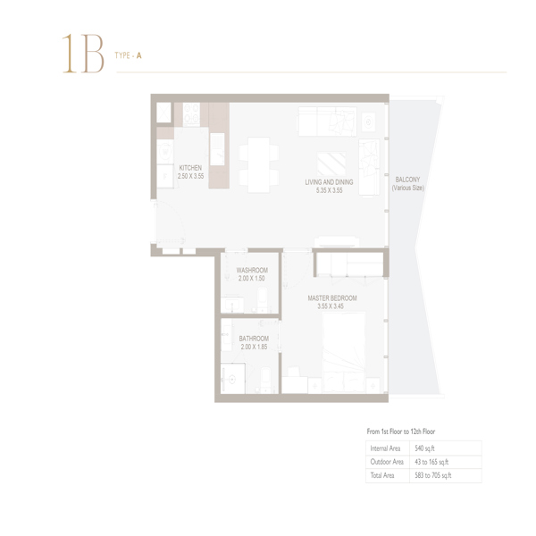 1 Beds