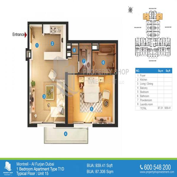 1 Beds