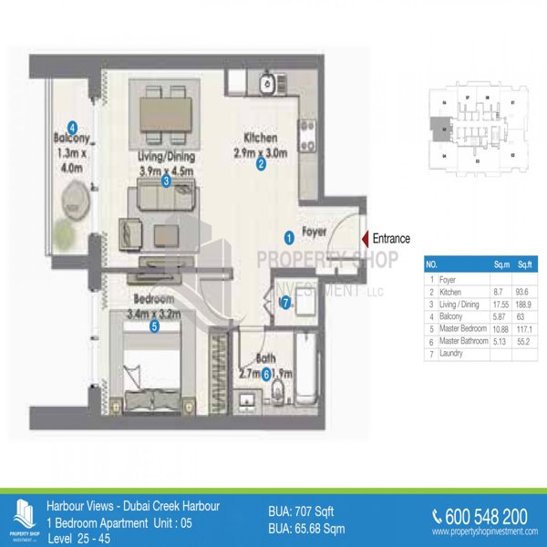 1 Beds