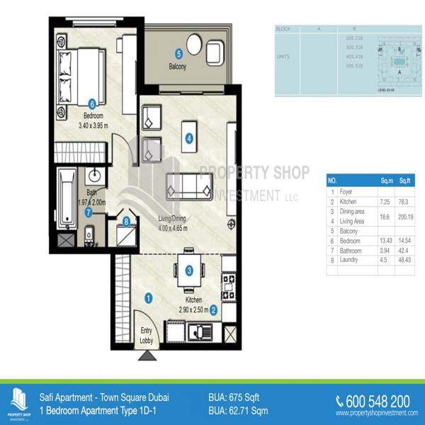 1 Beds