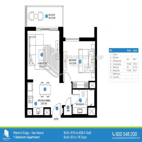 1 Beds