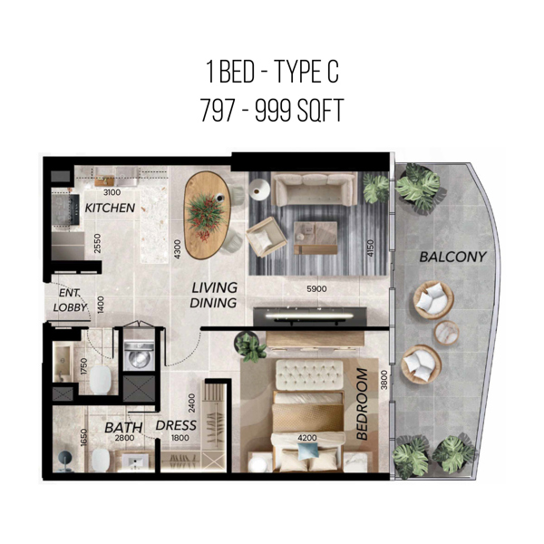 1BR-Type-C