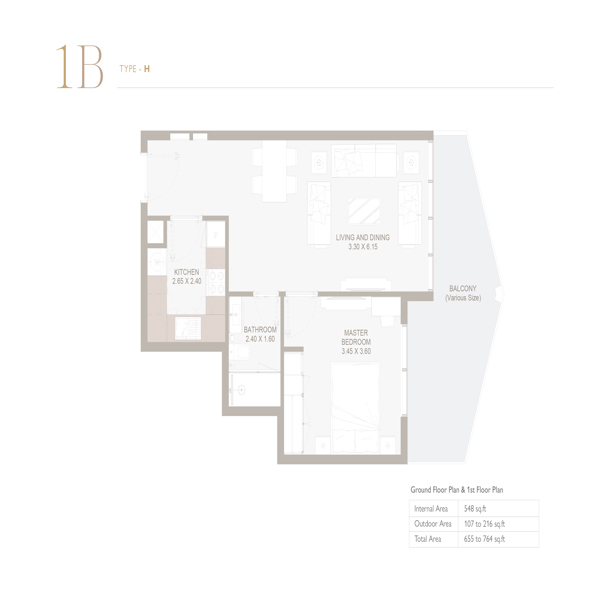 1 Beds
