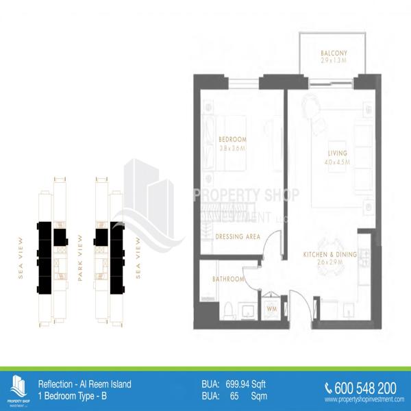 1 Beds