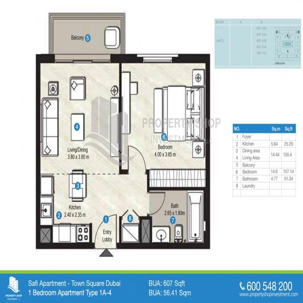 1 Beds