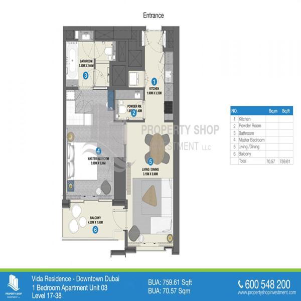 1 Beds
