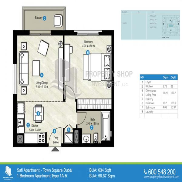 1 Beds