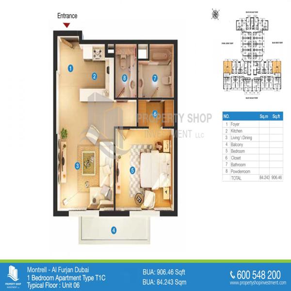 1 Beds