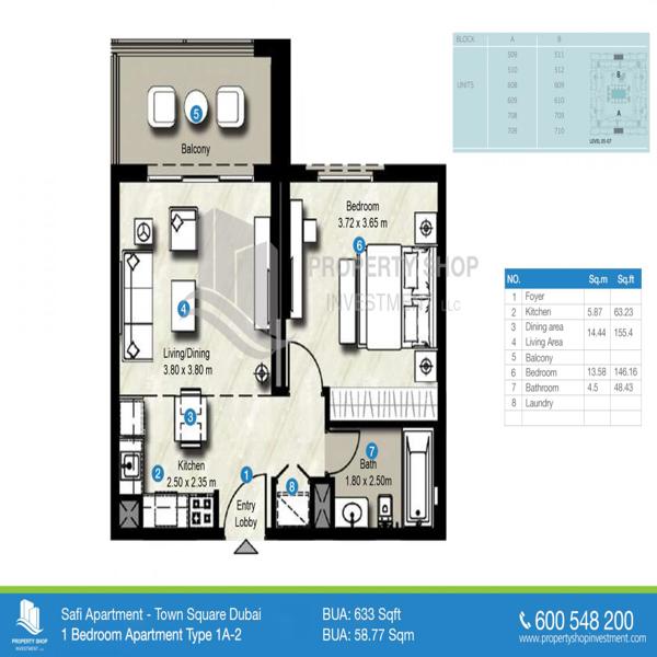 1 Beds