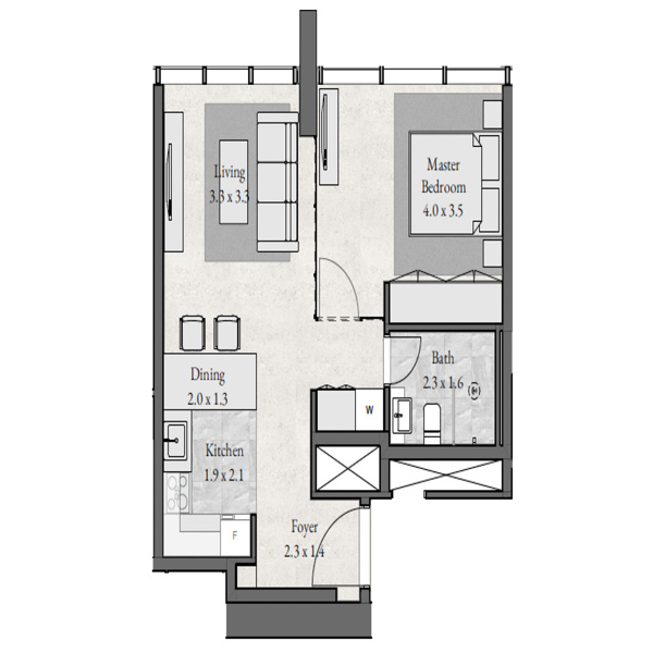 1 Beds