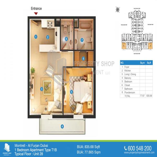 1 Beds
