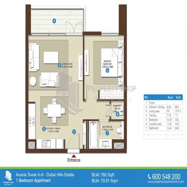 1 Beds