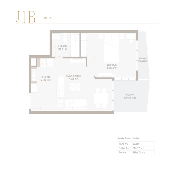 1 Beds