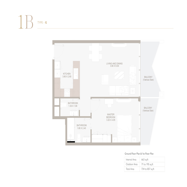 1 Beds