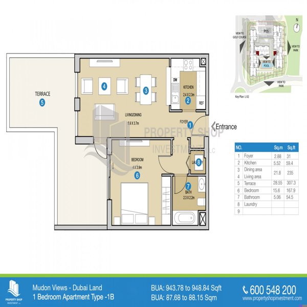 1 Beds