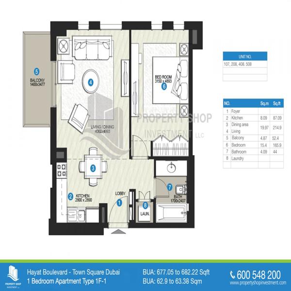 1 Beds