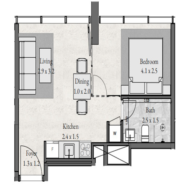 1 Beds